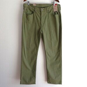 Levi's 514 Straight Leg Jeans Men's Size 36x30 Green Stretch Twill Regular Fit
